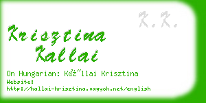 krisztina kallai business card